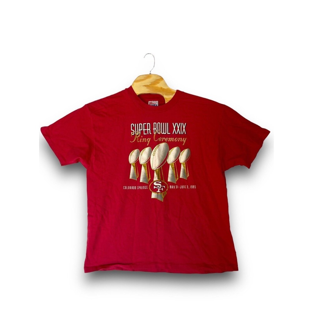 Vintage 1995 San Francisco SF‎ 49ers Super Bowl XXIX Ring Ceremony Mens XL Shirt